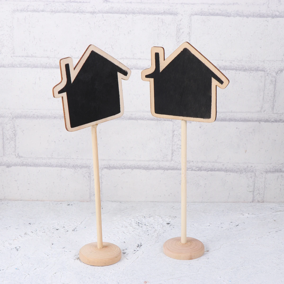 

10pcs Mini Blackboard Erasable Reusable Writing Board with Base for Home Kitchen Garden Party Wedding Decor Wooden Message Board