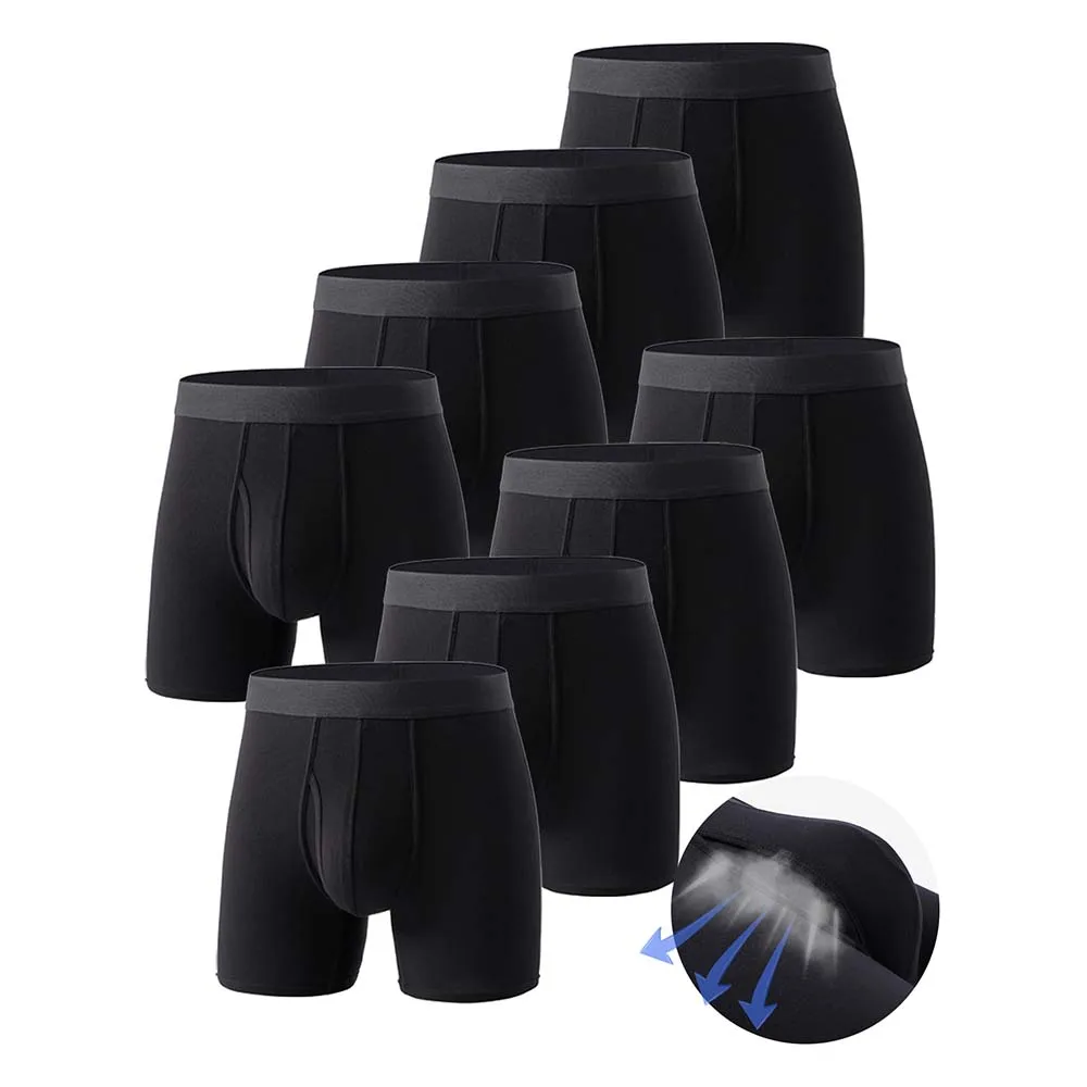 

8Pcs Men's panties Bamboo Breathable Sexy Black Lingerie U Pouch Design Man Underwear Plus Size Boxers For Men