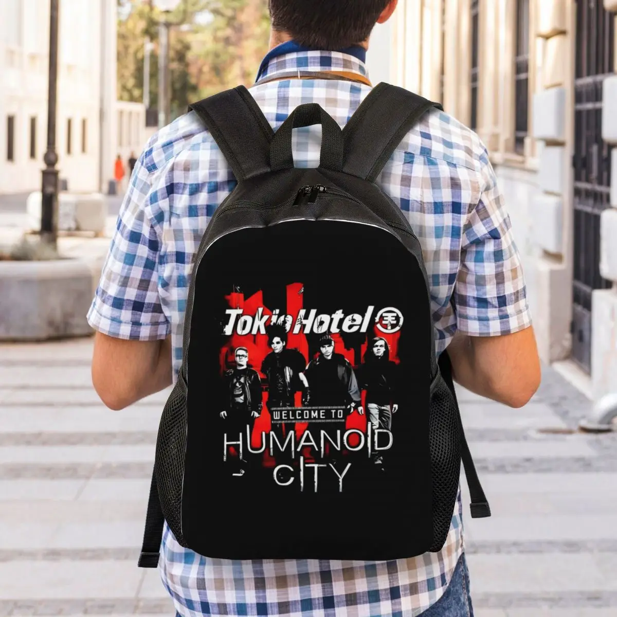 Custom The Band Tokio Hotel Mochilas para Mulheres e Homens, Resistente à Água, Escola, Universidade, Pop Rock Bag, Print Bookbag