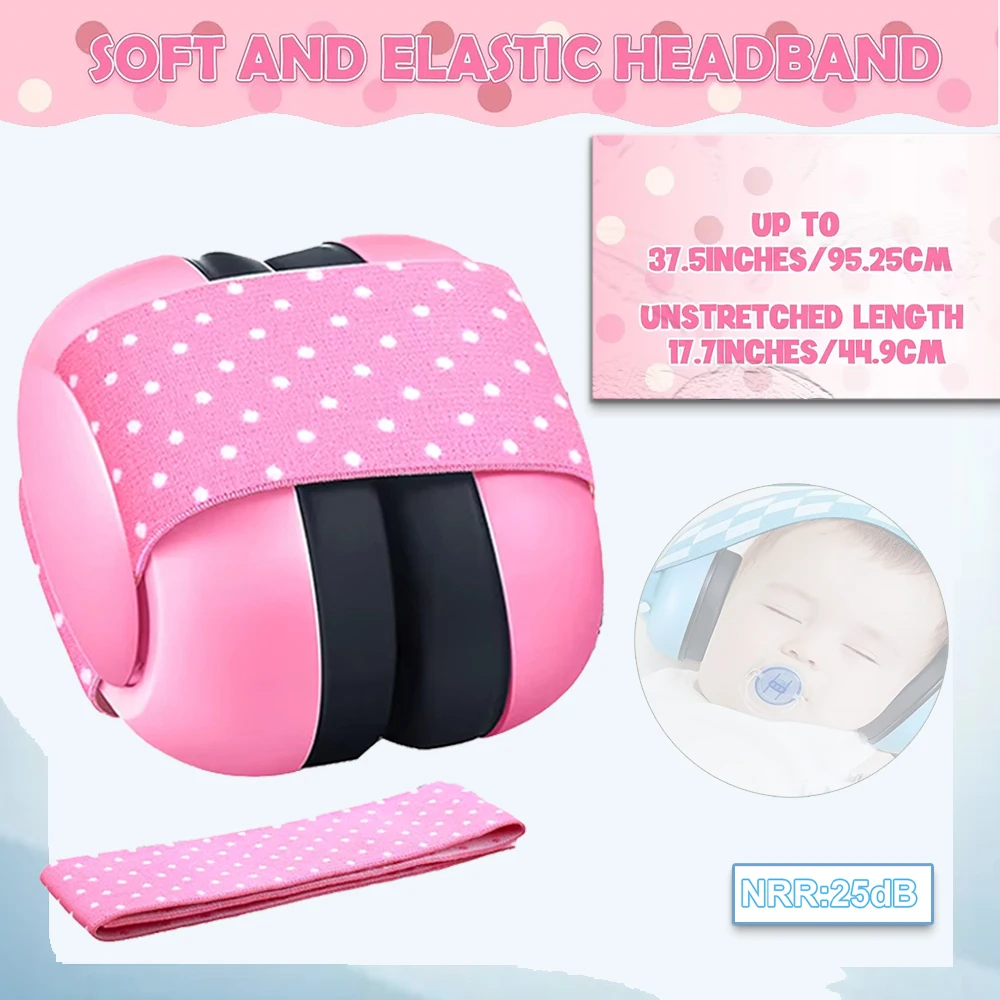 新しいアンチノイズヘッドフォン 快適な幼児用イヤーマフ 聴覚障害を防ぎます 睡眠を改善します 調節可能な弾性ヘッドバンド