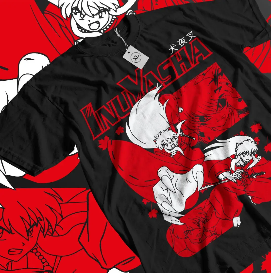 

Inuyasha T-shirt Red Moon Inu Yasha Sesshomaru Funny Anime Gift Shirt All Size