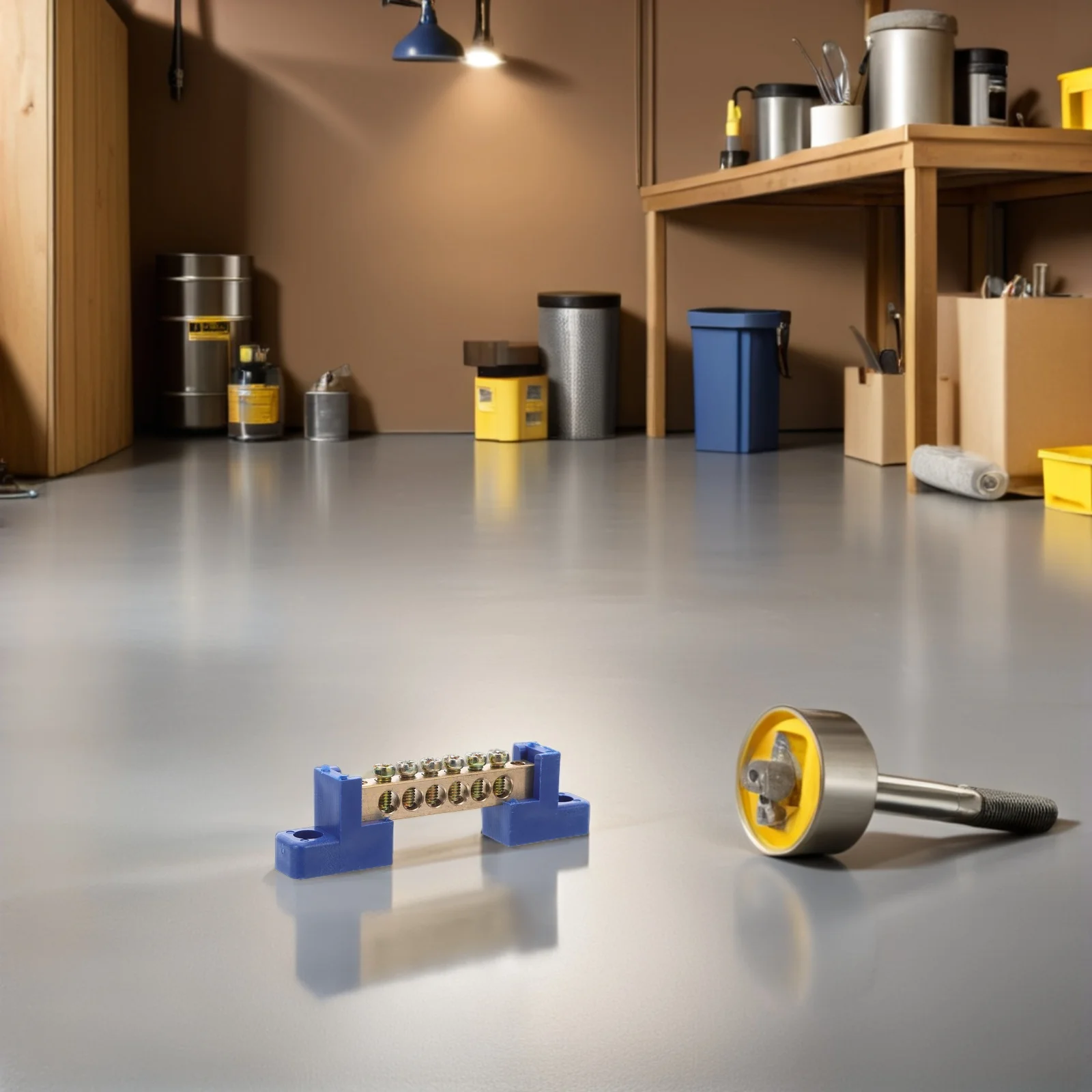 

4pcs Copper Terminal -Slot Grounding Bus Bar Strip For Power Distribution Metal Electrical Wire Connection Block