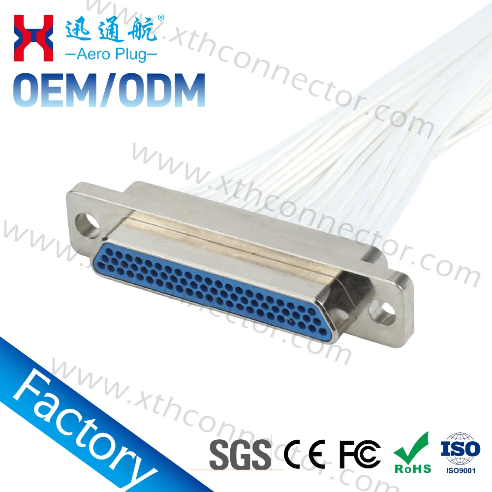 Micro Rectangular Connector 66Pin Crimp Type J30J-66TJL ZKP Military High Density Plug
