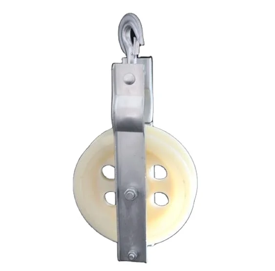 

Single Sheave Cable Pulling Pulley with Hook for Stringing Cable Conductor