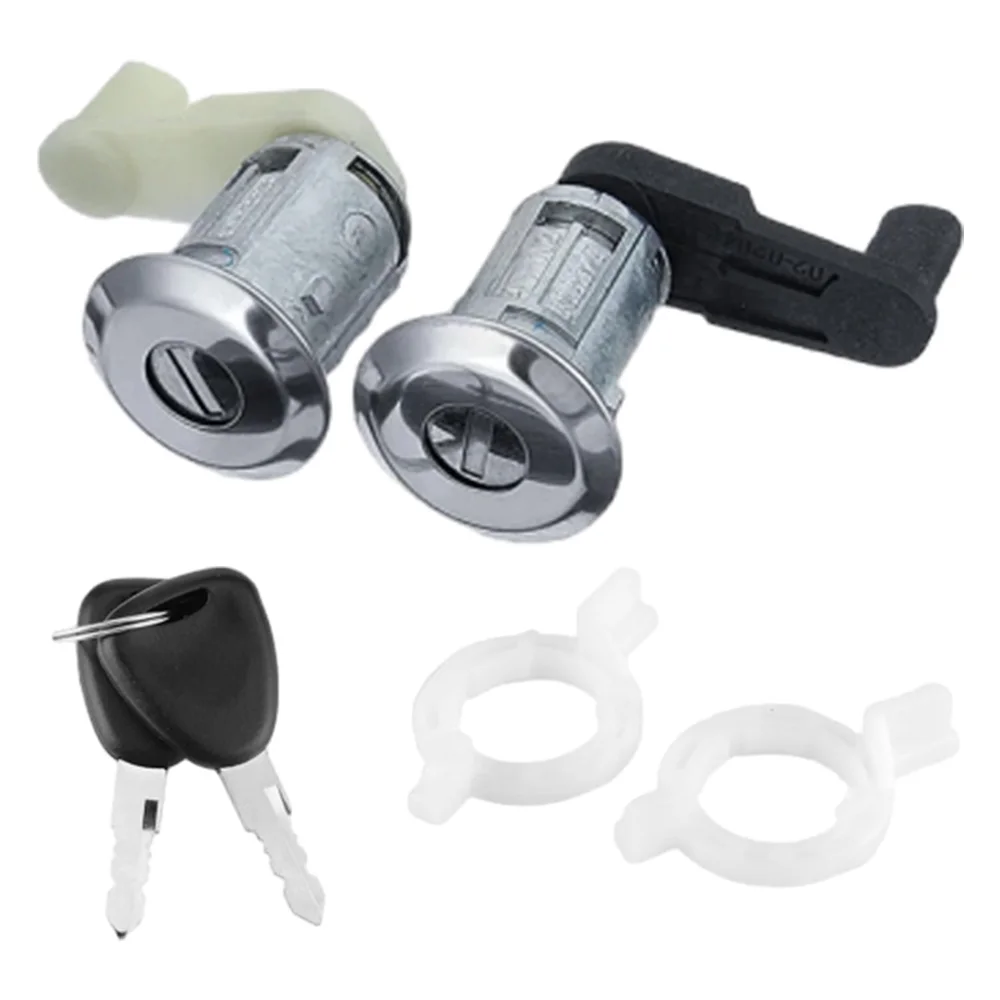 7701468981,7701468982 Cilindro de barril de fechadura de porta de carro com 2 chaves dianteiras esquerda e direita para RENAULT MEGANE CLIO MASTER THALIA LHD
