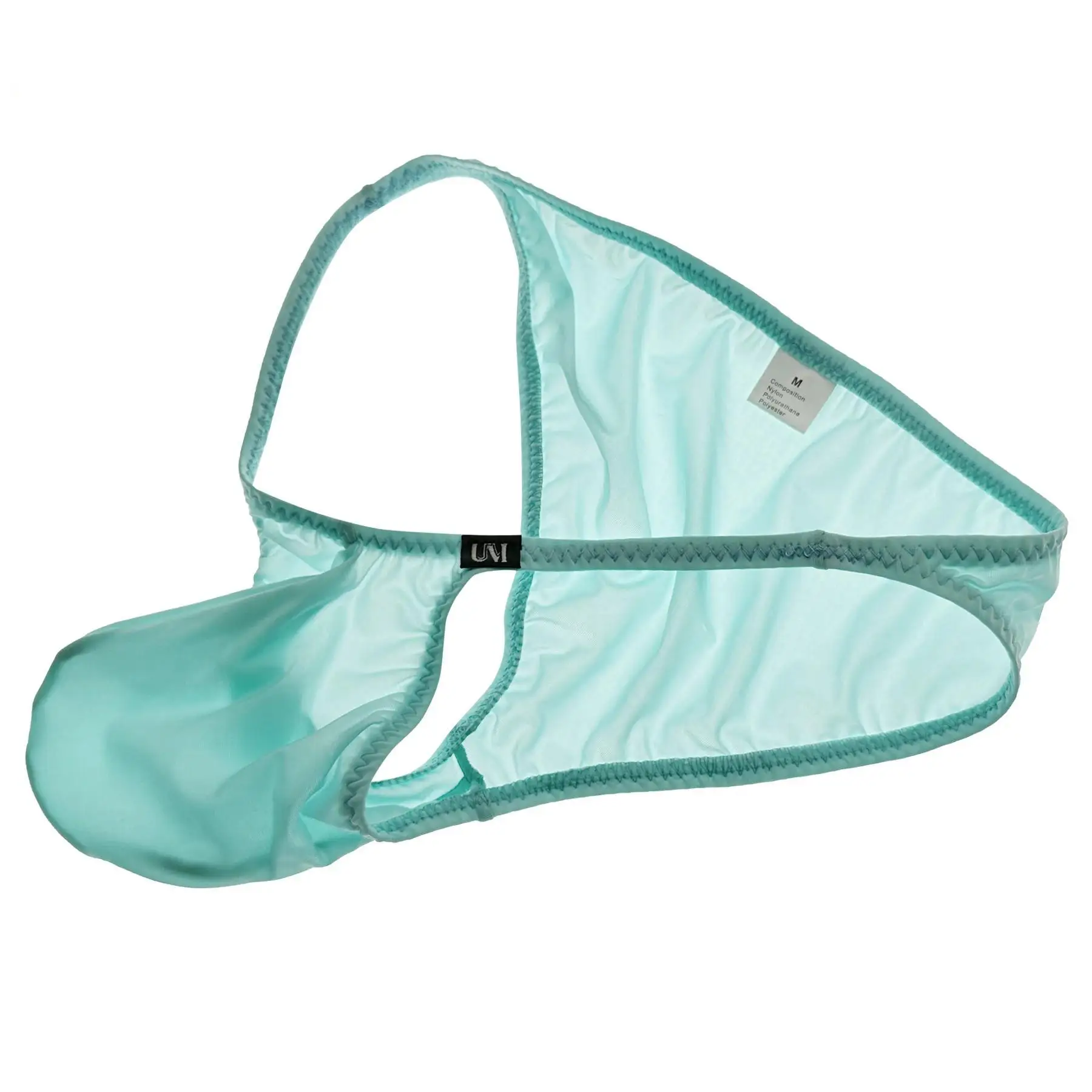Men's Up Pouch Low Rise Briefs Sexy Sheer Mesh Underwear Comfortable Transparent Print Design