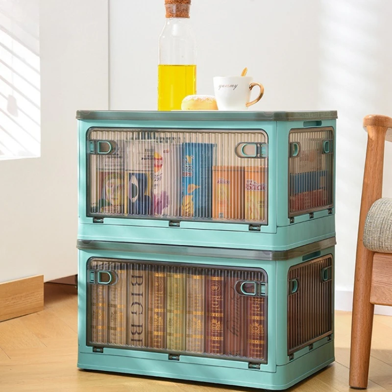 

Folding Storage Box, Transparent Plastic, Household Large Capacity Bedding, Clothing, Snacks, Storage Box, Car Organizer Box