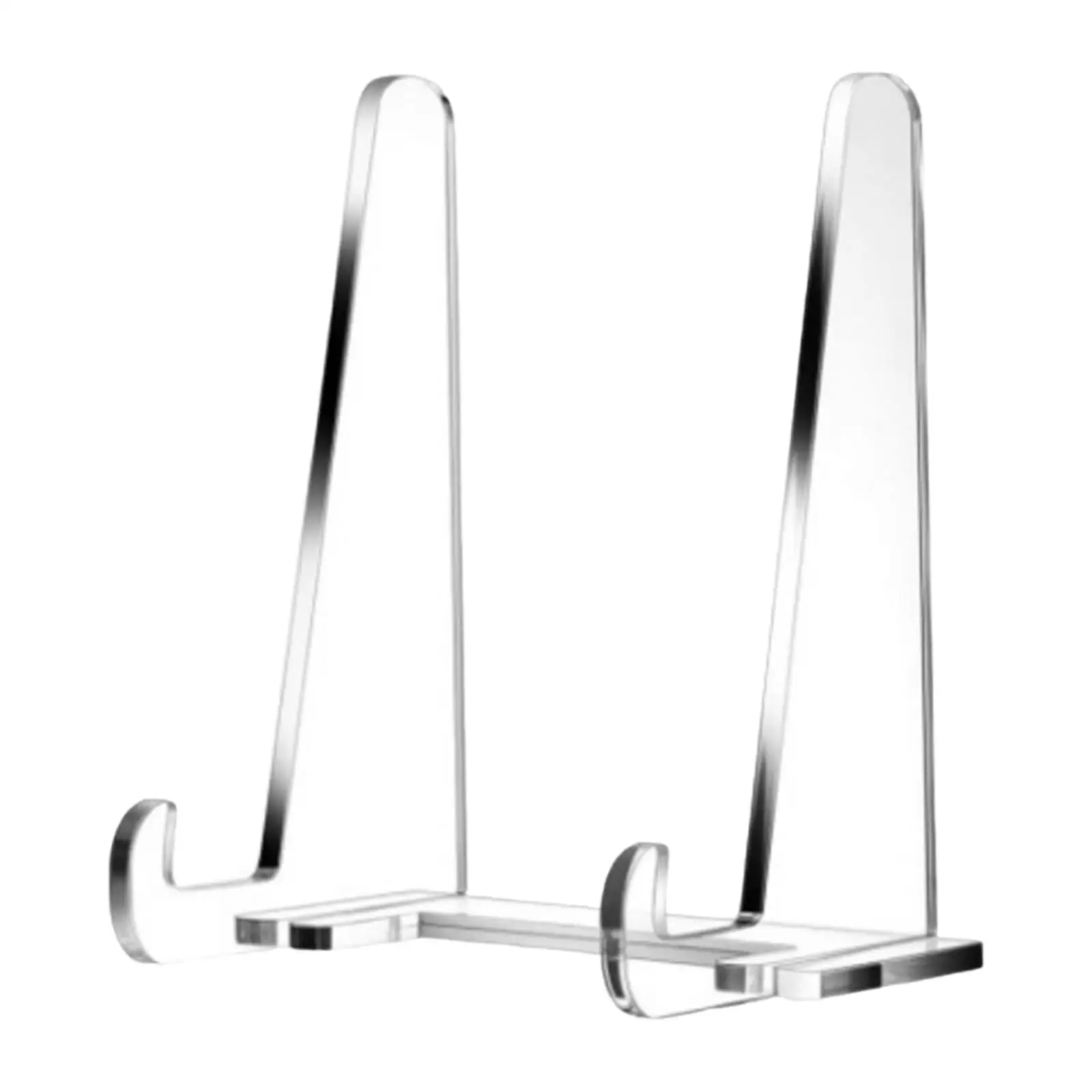 Acrylic Easel Display Stand Modern Plate Holder Photo Frame Organizer Transparent Shelf for Home Office Showcase