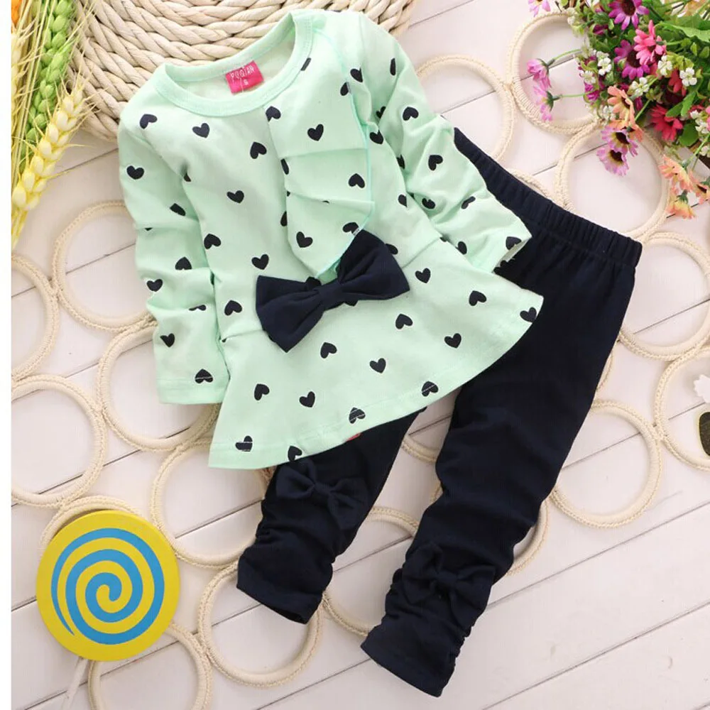 Infant Girls Romper Clothes Tracksuits Tops+Pant Newborn Outfits Spring Summer Casual Baby Girl Clothing 0 1 Years