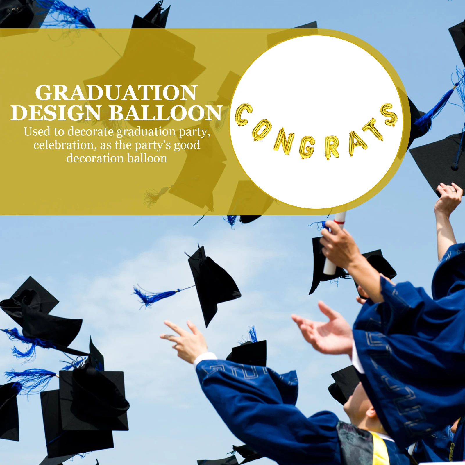 

Graduation Balloon Decoration Ornament Party Ornaments Wreath Ceremony Decorations Congrats Foil Aluminum Film Balloons