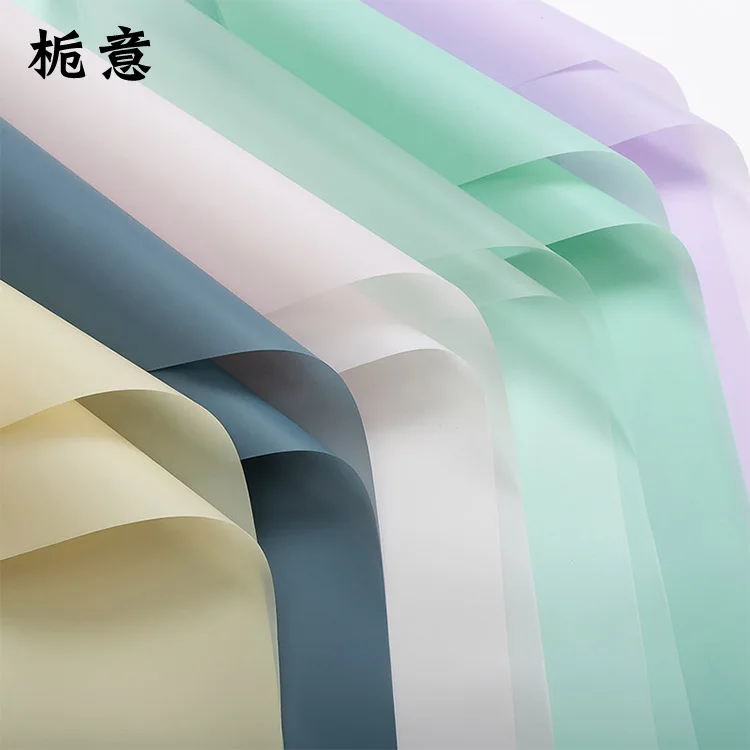 Matte Paper Floral Bouquet Packaging Material Semi-Transparent Korean Style Flower Shop  Flower Wrapping Material