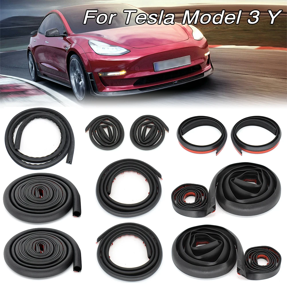 Für Tesla Modell 3 y Autotür Dichtung streifen Kit schall dicht epdm Gummi Dichtung streifen Auto Kofferraum haube Armaturen brett ein b Säule Dichtung ssatz