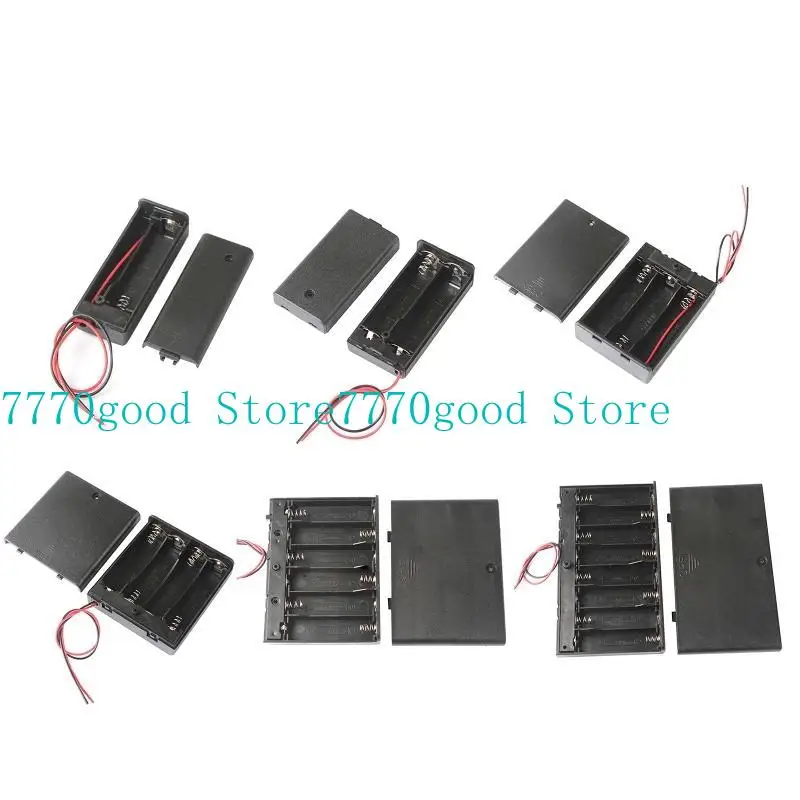 

31BA AA Battery Box with Switch Household Battery Storage for Case Containers 3 4 6 8 Slots Battery Holder