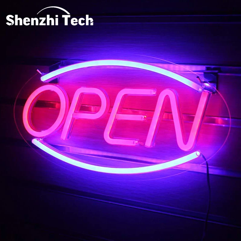 Neon Light Sign LED OPEN Night Lights USB Operated Decorative Marquee Sign Bar Pub Store Club Garage Home Party Decor