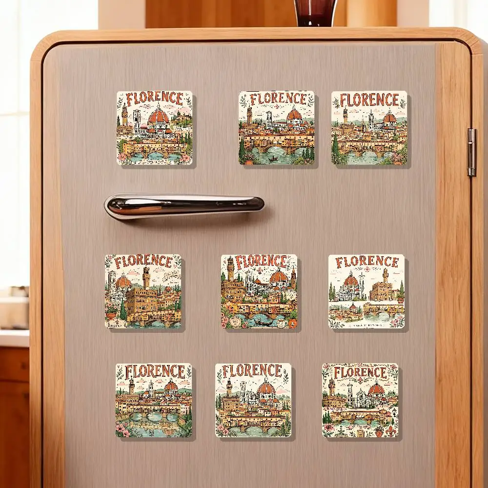 FLORENCE City Aesthetic Art Refrigerator Magnet Personalized Creative Magnetic Stickers With Magnets