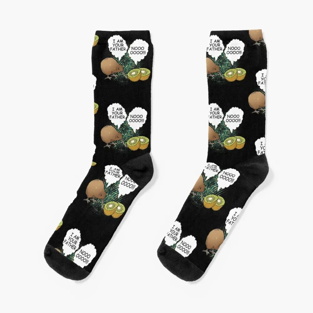 

Funny New Zealand Kiwi Bird Kiwi Fruit I Am Your Father Nerd Geek Socks gifts luxe Crossfit Men's Socks For Men Women's