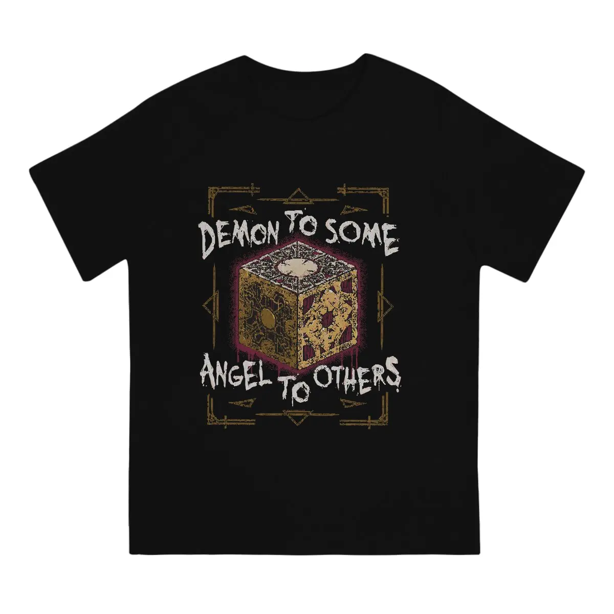 Demon To Som Angel To Other Horror Film Men's T Shirts Hellraiser Funny Tee Shirt Short Sleeve Crewneck T-Shirt Pure Cotton