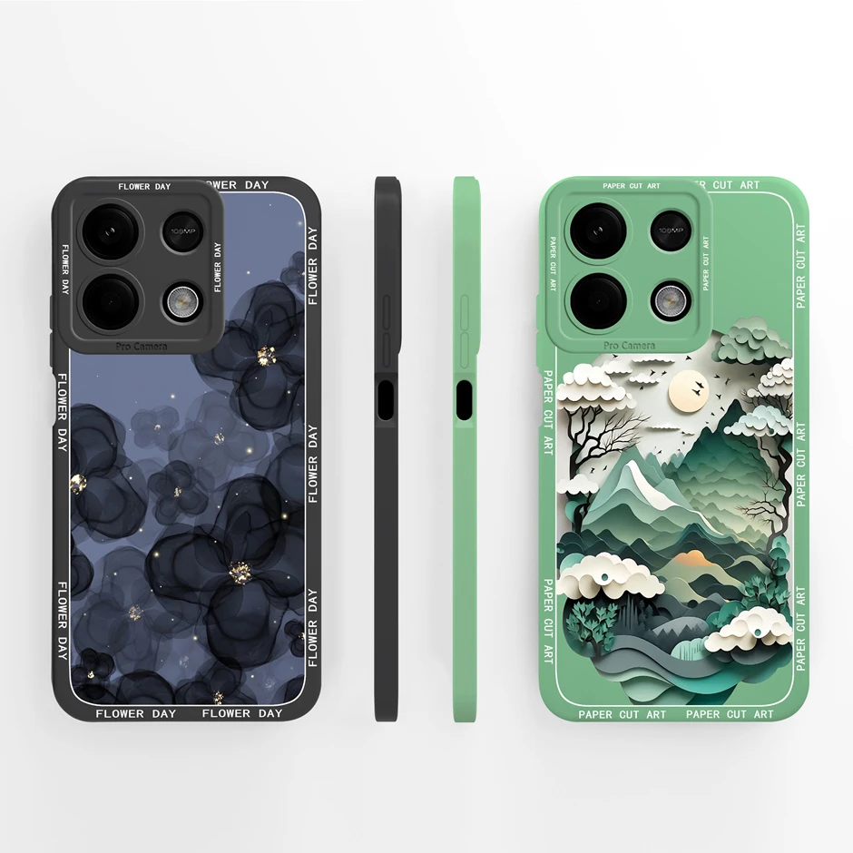 For Redmi Note 13 Pro Plus 5G Cases Advanced Sense Flowers Silicone Shell For RedmiNote13 13ProPlus 5G Prevalent Fundas Bumper