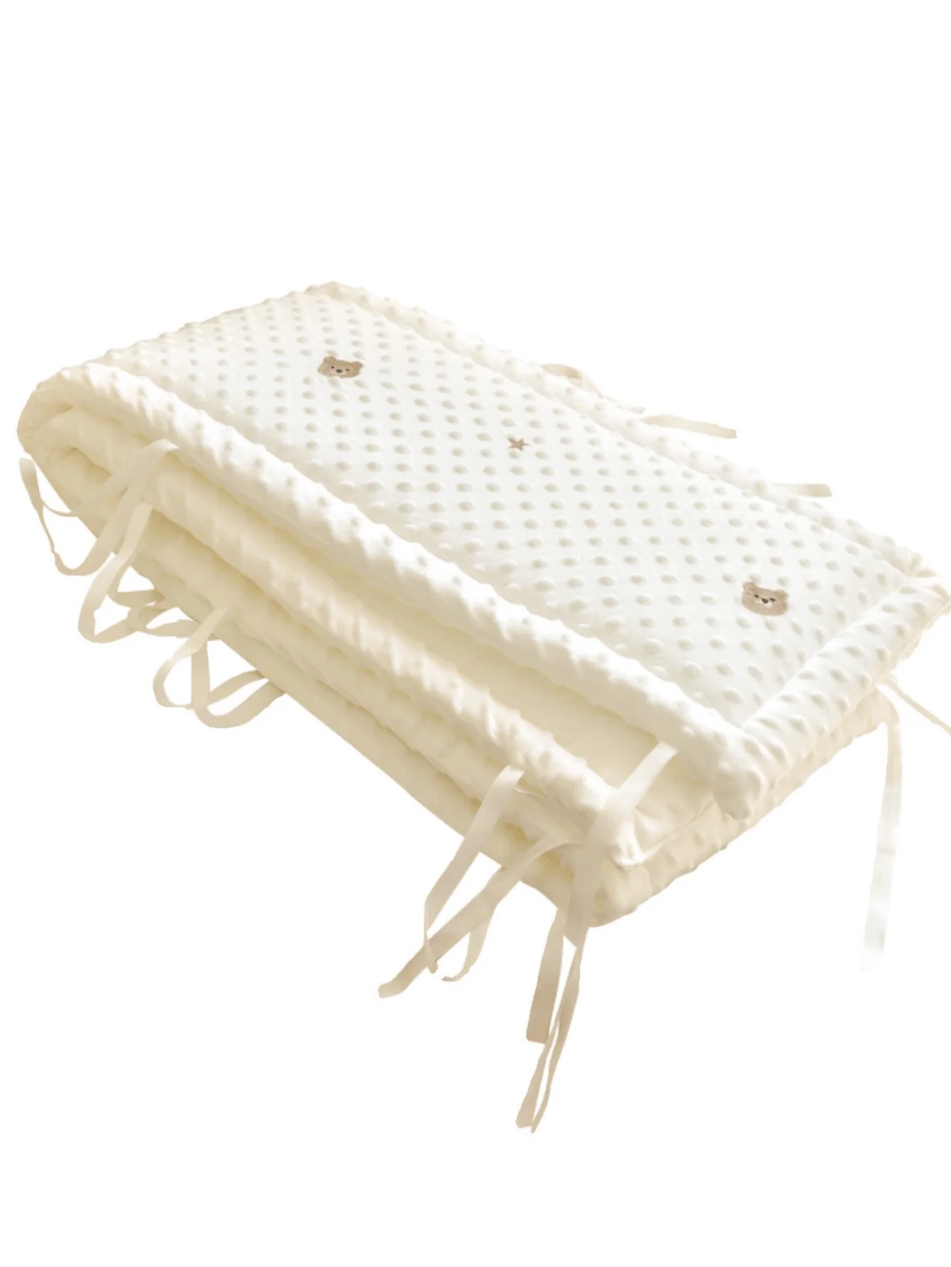 Nordic Stars Baby Bed Thicken Bumpers Zipper Design One-piece Crib Around Cushion Cot Baby Cot Bumper Baby Crib Bumpers