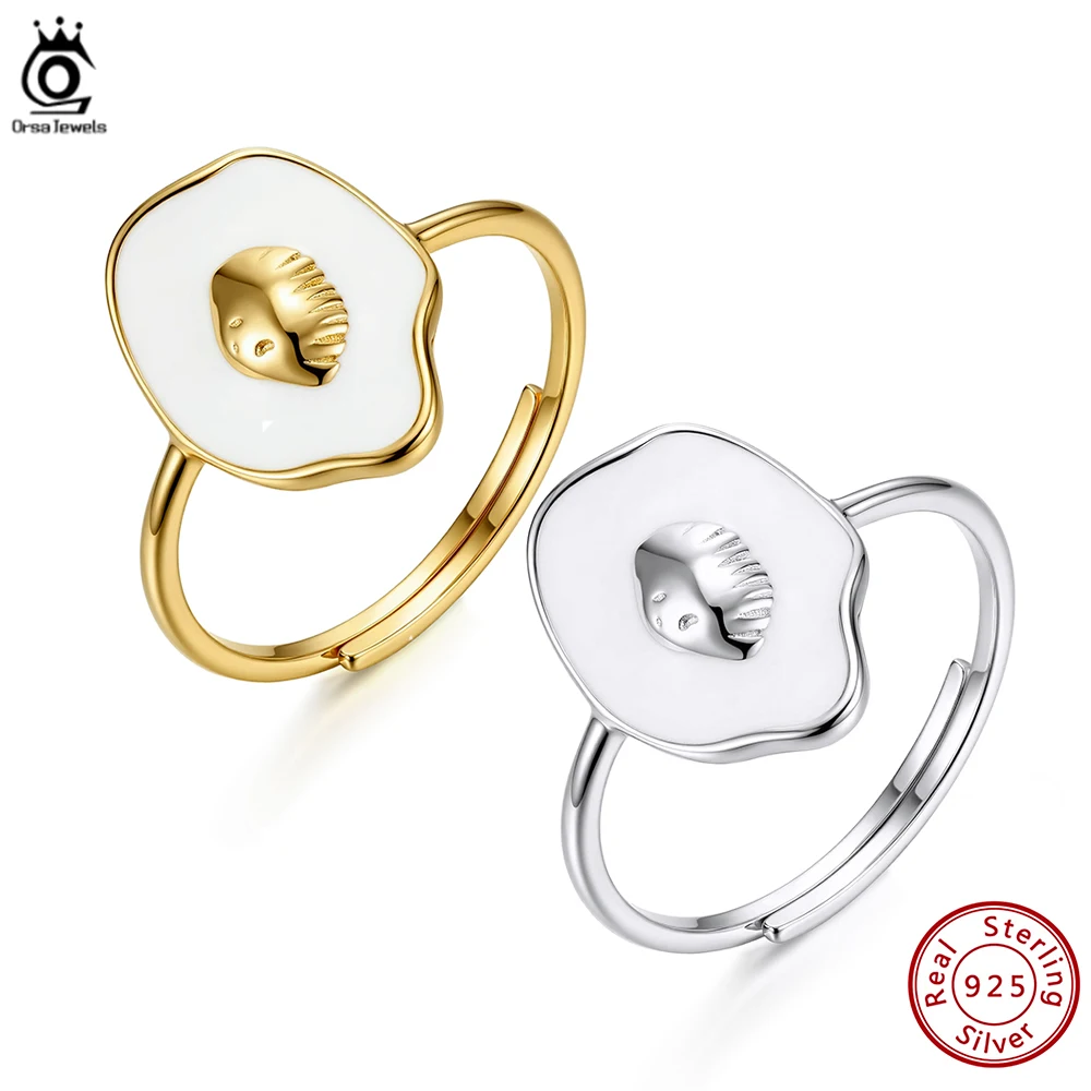 

ORSA JEWELS, милые кольца в форме ракушки из стерлингового серебра 925 пробы для женщин, регулируемые, модная коллекция украшений в морском стиле, подарок на день рождения APR45