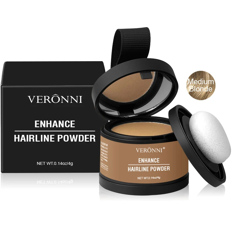 14-kleuren haarlijnpoeder Zwarte wortel omhoog Natuurlijke instant waterdichte haarlijn Schaduw Concealer Dekking Verfreparatie Vul het haar in