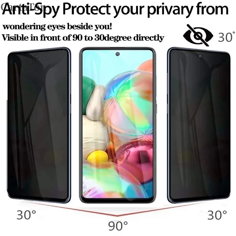 Anti Spy Screen Protector For Samsung S24 Ultra S23 S22 S21 S20 FE S10 Note 20 Ultra 10 Plus M42 M54 M31S J4 J6 J8 A7 2018 Glass