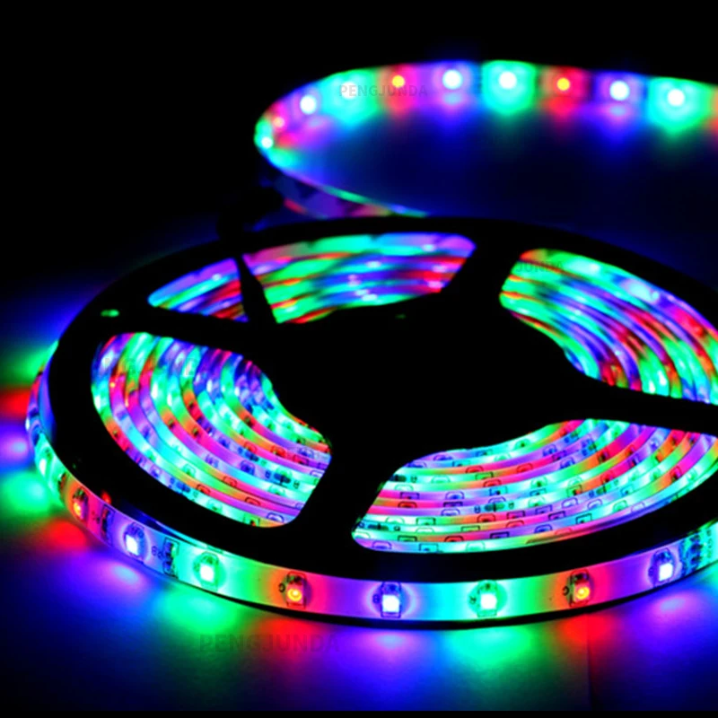 5M Led Strip 2835 SMD 60Leds/M Waterproof Flexible Led Tape 12v Decoration Ribbon Led Light Led Stripe RGB+24key controller