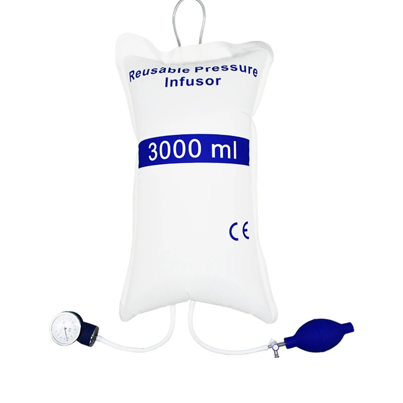 Reusable Medical Infusion bag Pressure bag 3000ml with gauge