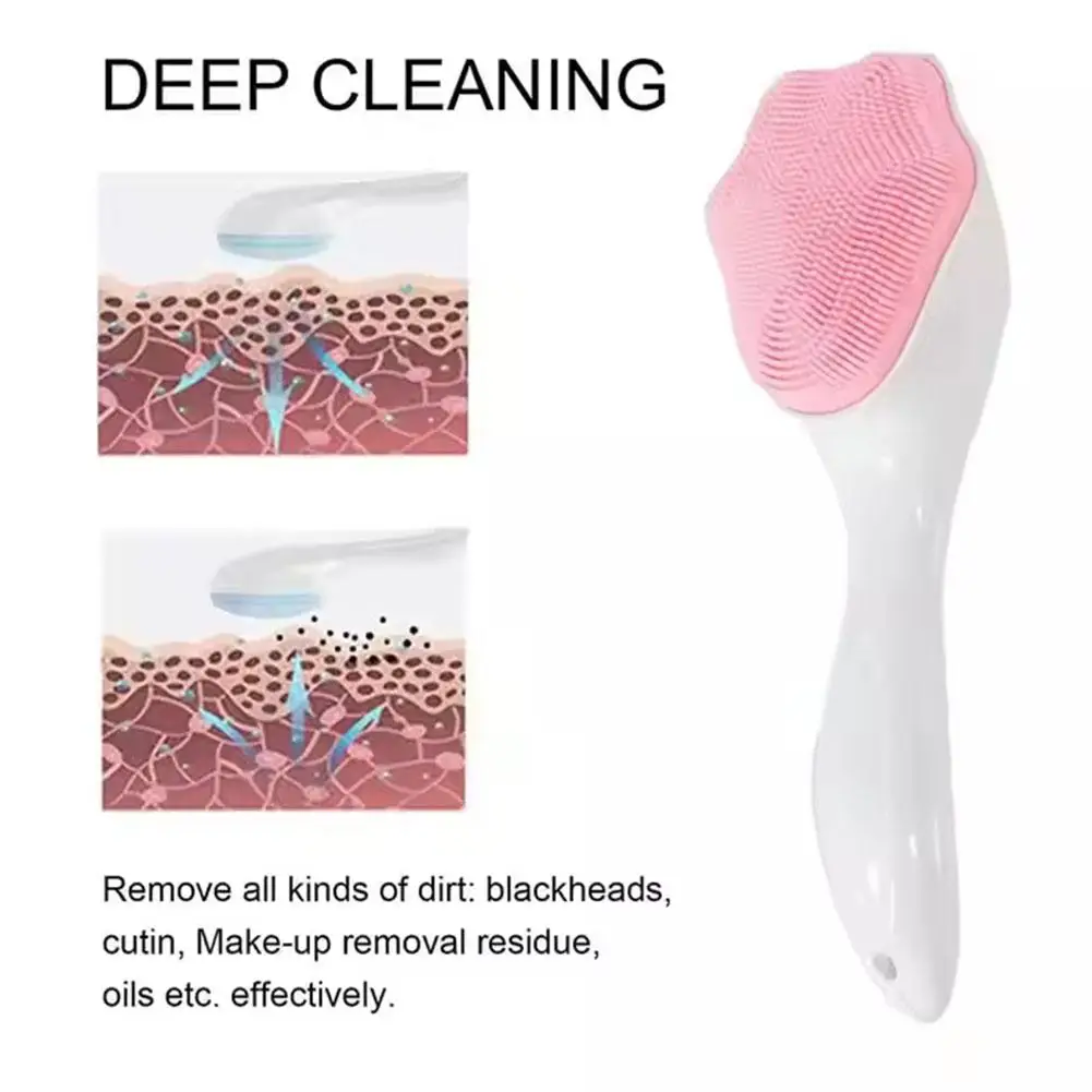 Silikon-Gesichtsbürste und Peeling-Bürste - Gesichtsreinigungsbürste für Mitesser, Akne, Poren, Tiefenreinigungsbürste für die Hautpflege – Detail 9