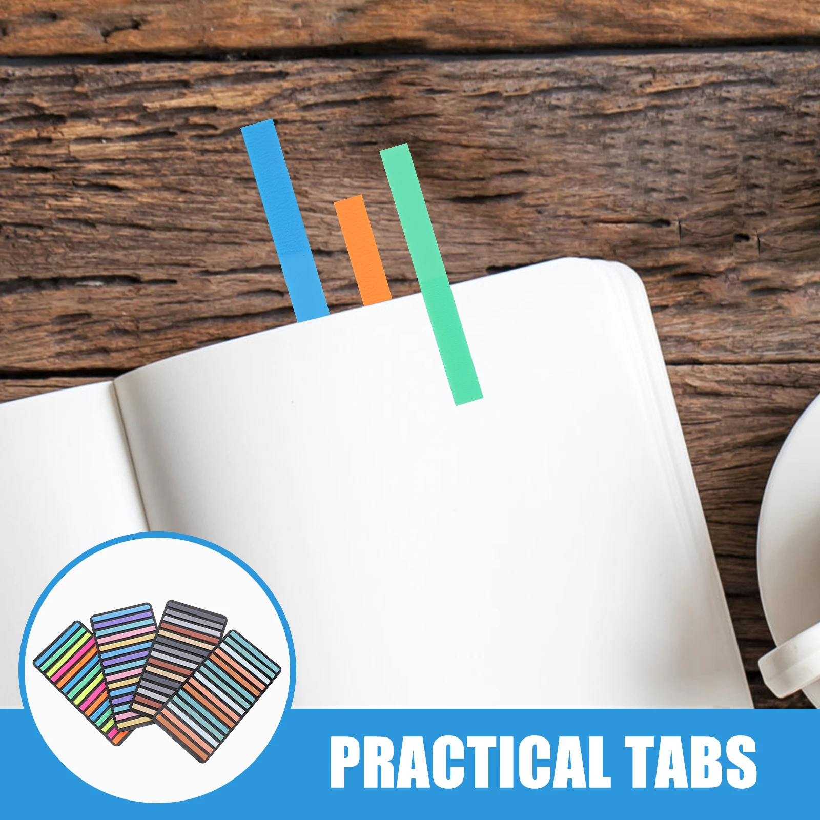 

4pcs Colored Index Tabs Highlighter Transparent Soft Reading Strips Page Markers Bookmarks Office Supplies 15 Mini