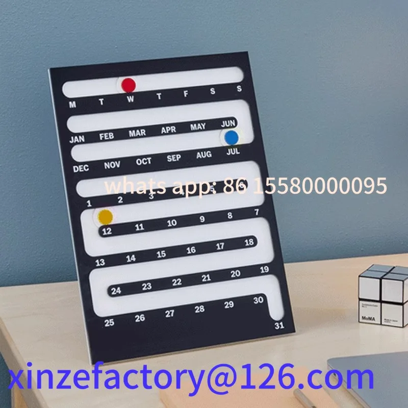 Customizable Nordic Style New Calendar Desktop Home Ornament Creative Acrylic Wall-Mounted