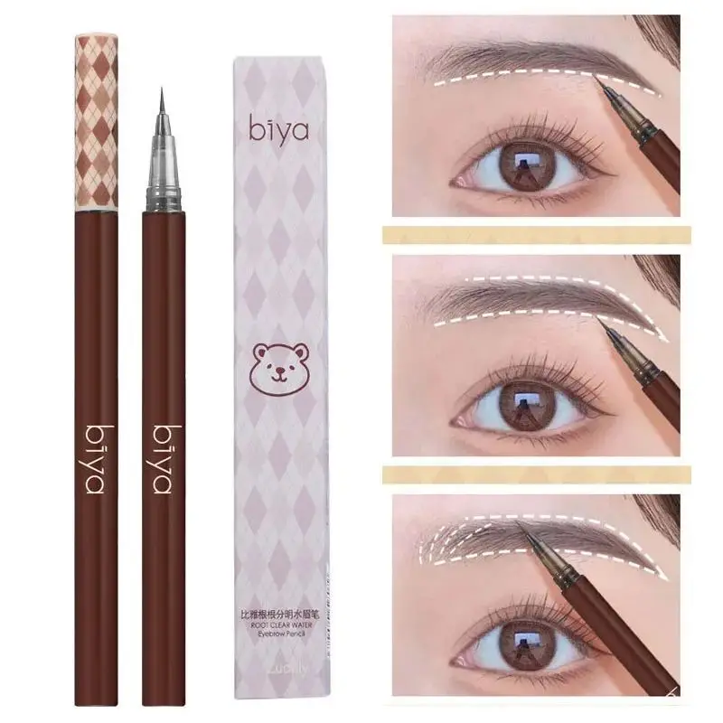 0,01 mm ultrafijn wenkbrauwpotlood vult dunne wenkbrauwen, verbetert de wenkbrauwkleur, verkrijgbaar in drie tinten voor alle huidtypes