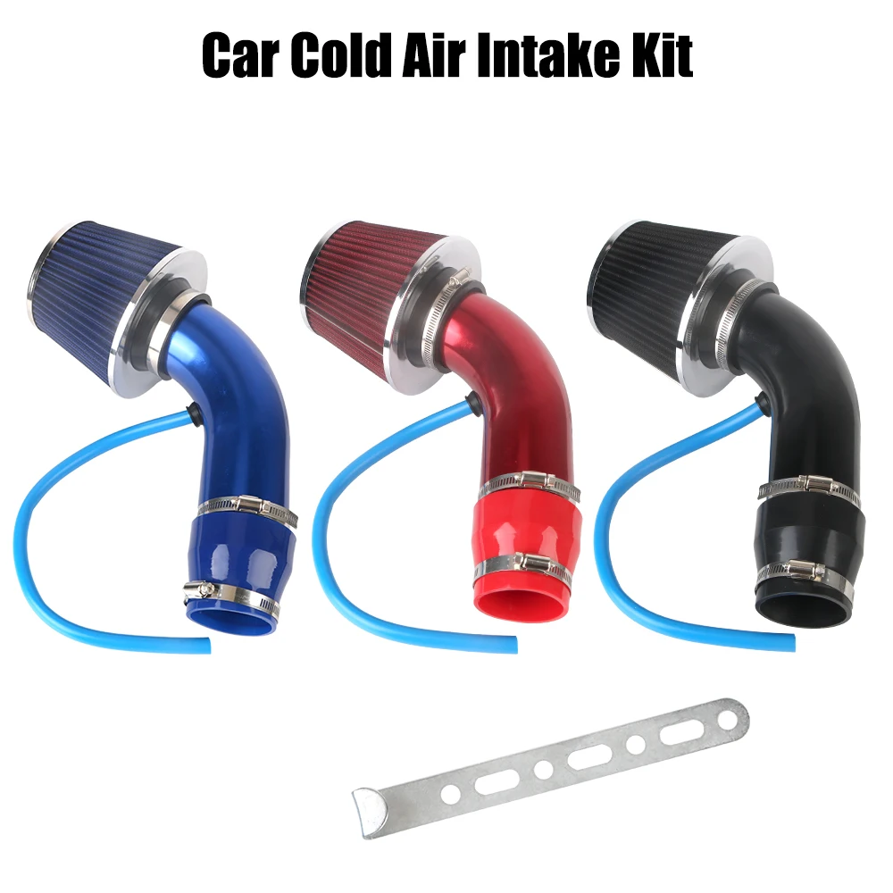 Universal Car Cold Air Intake System Car Accessories Aluminum With Air Filter 76mm/3Inch Turbo Induction Pipe Tube Kit