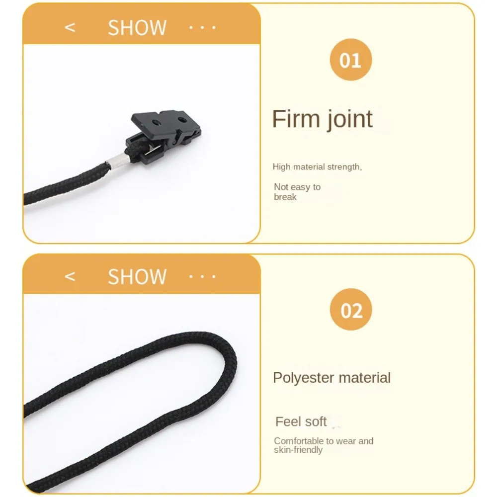 عاصف كليب قبعة التجنيب قبعة الحبل حزام يندبروف مقاطع قبعة حزام كليب مكافحة فقدان سلسلة النظارة مشبك قبعة نظارات حبل