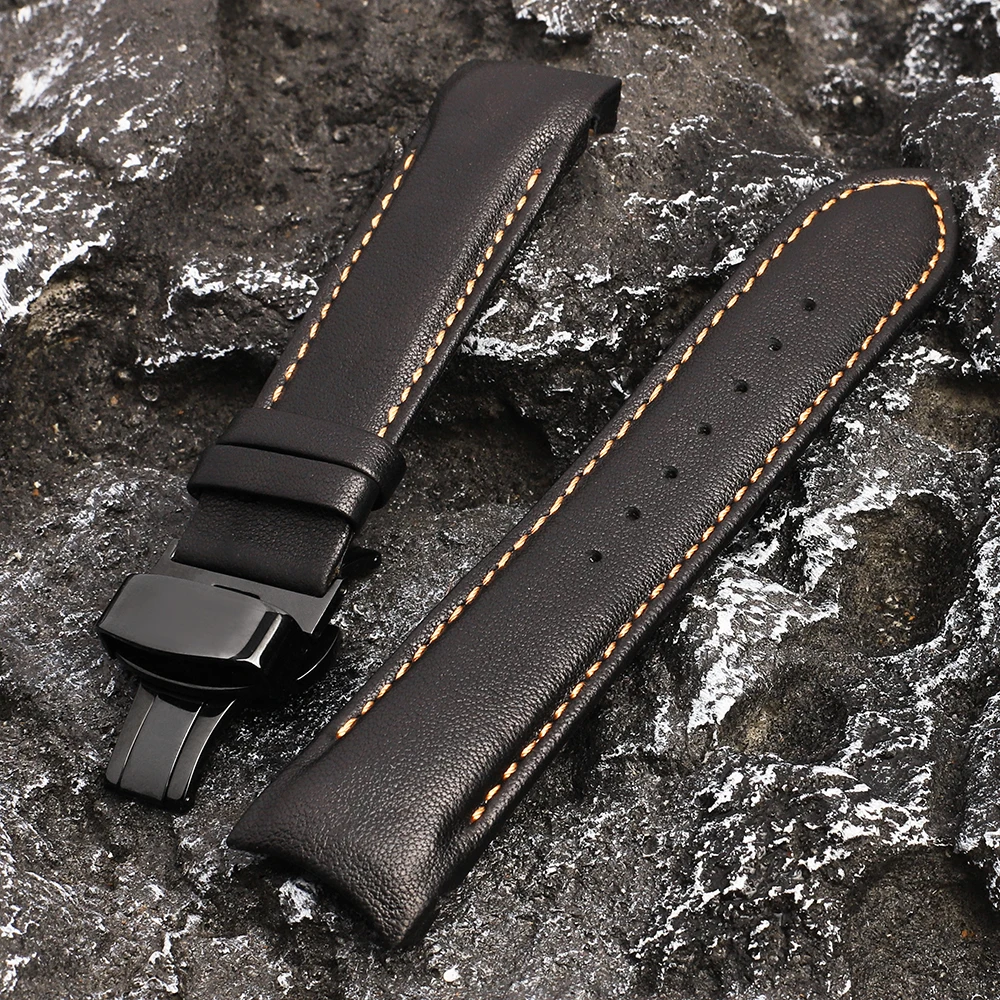 pulseira-de-couro-genuino-convexa-de-22mm-23mm-24mm-preta-sem-fivela-para-relogio-tissot-1853-couturier-masculino
