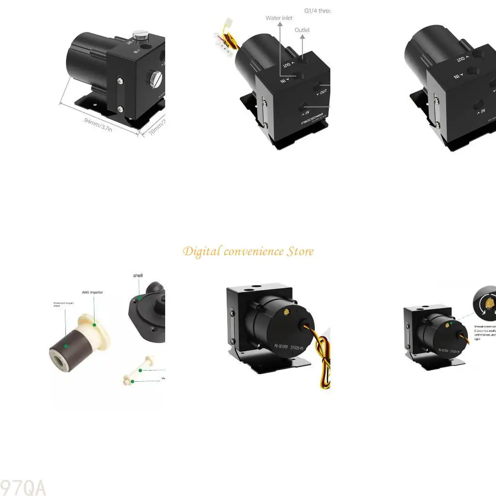 

97QA M18W 1200L/H Водяной насос Тепловой диссипация Регулируемая скорость для PC Desktop