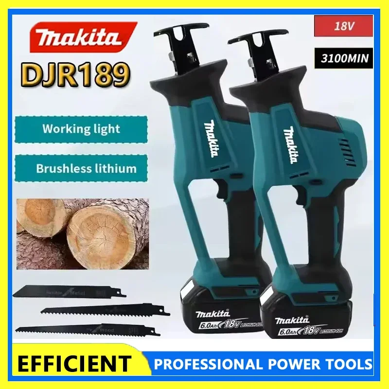 

Makita DJR189 18V Cordless Electric Reciprocating Saw Brushless Rechargeable Wood Metal Cutting Saw Portable Saw Power Tool