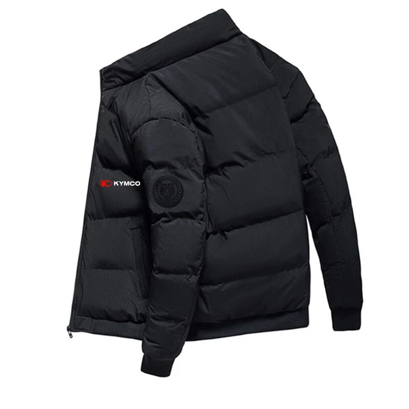 Nueva chaqueta Parkas KYMCO de invierno para hombre, moda coreana, cuello levantado, grueso, cálido, cazadora informal, Abrigo acolchado térmico