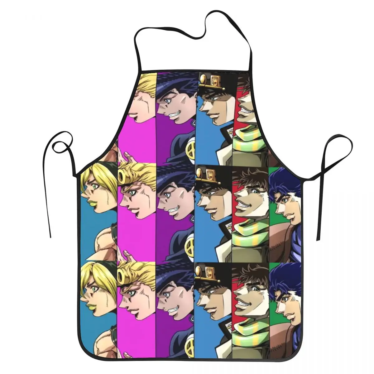 Anime JoJo Bizarre Adventure Aprons Chef Baking Tablier Sleeveless Bib Kitchen Cleaning Pinafore for Women Men Painting