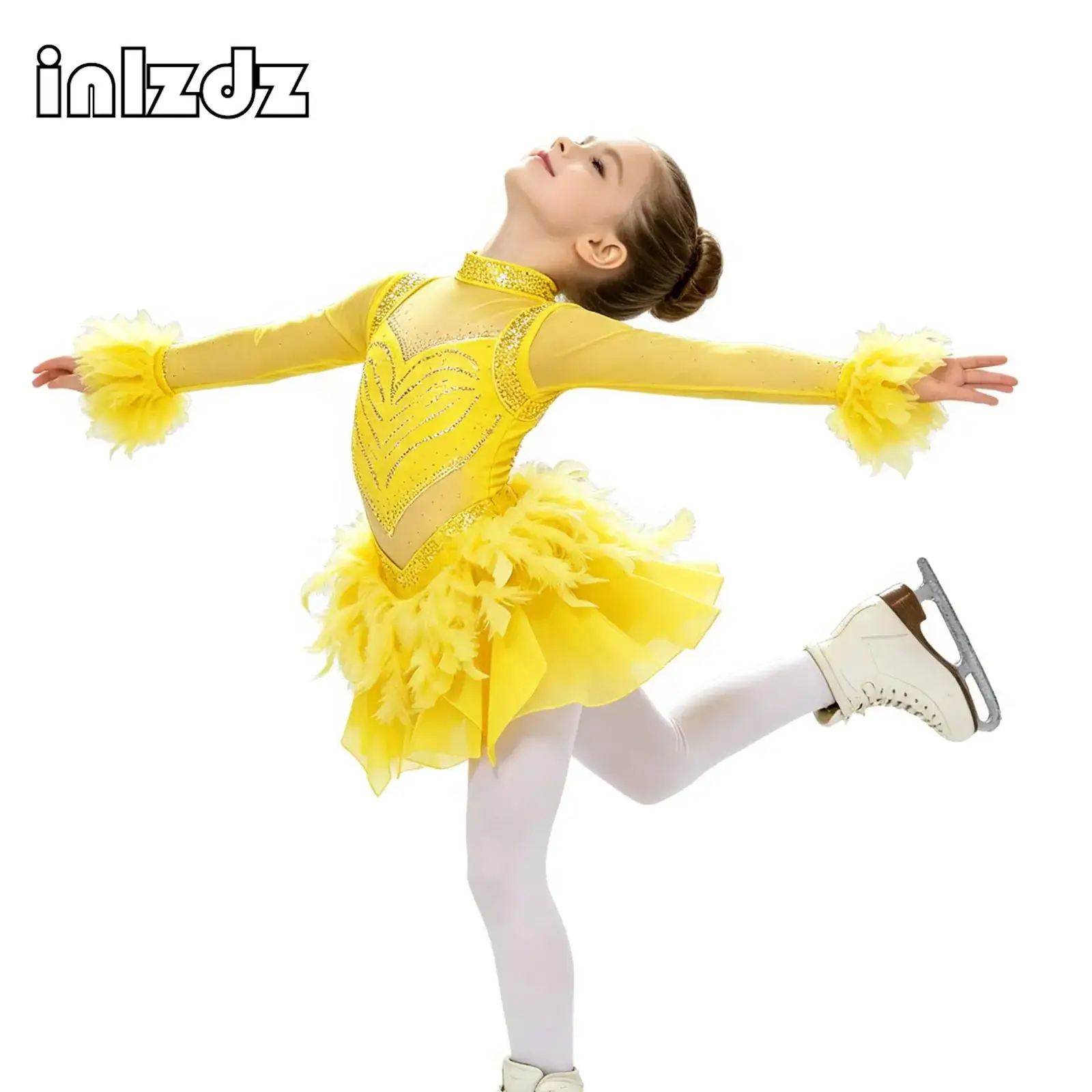 Kid Girls Ballet Dance Unitard Figure Skating Dress Gymnastics Leotard Jazz Modern Dance Tap Costume Child Performance Dancewear