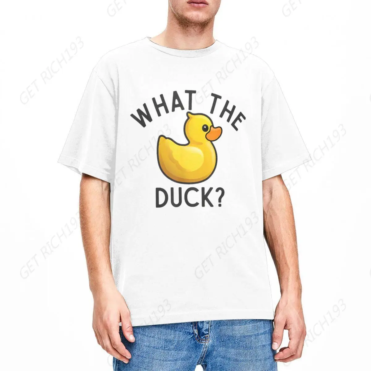 What The Duck Funny Offensive Humor Rubber Yellow Bird Toy T Shirt Short Sleeve Funny Tops Summer 100% Cotton O-Neck Top Tees