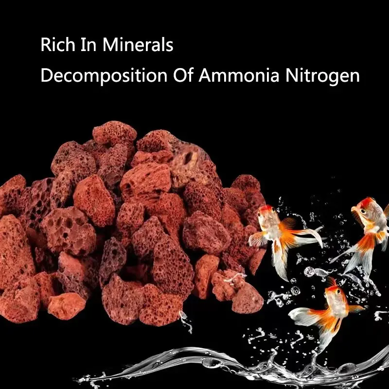 Natürliches Aquarium Aquarium Filter medien schwarz Vulkan gestein biologische Kugeln Biofilter für Aquarium klares Wasser Dekoration rot