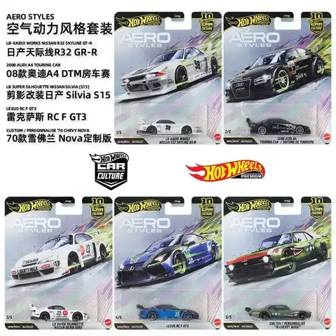 New Hot Wheels 1:64 Car Culture FPY86 Aero Diecast Alloy Car Nissan Audi Lexus Chevrolet Detail High Collectible Value Toy Gift
