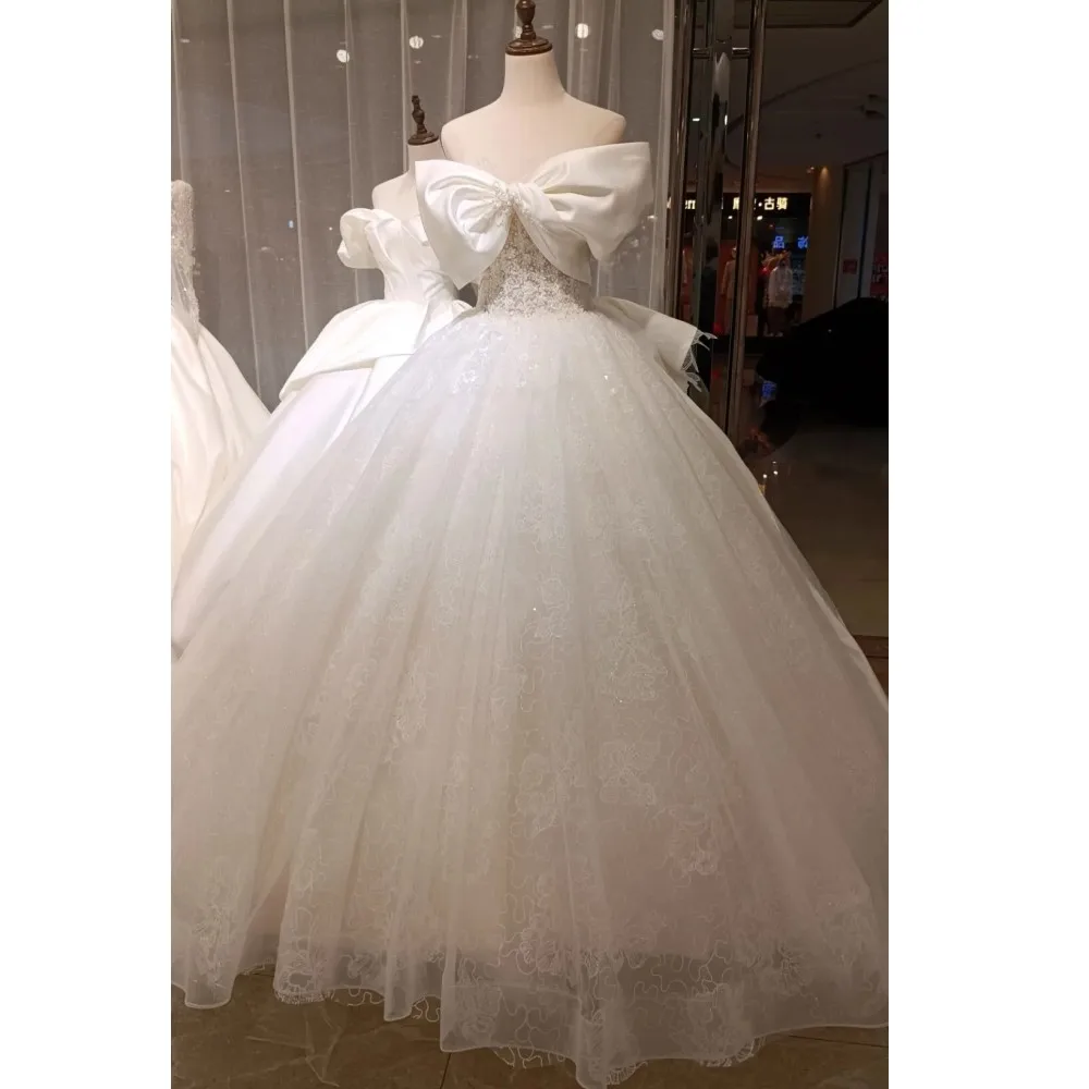 

Зеленая коллекция 2023, бальное платье принцессы с кристаллами, с открытыми плечами, кружевные свадебные красивые Синие Свадебные платья