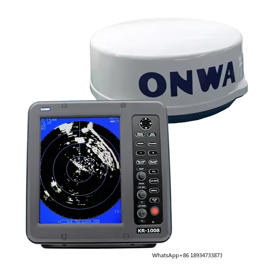 9.7inch ONWA X-Band 4KW up to 36nm KR-1008 Marine Supplies Product Marine Radar  support AIS ARPA display Target Tracking