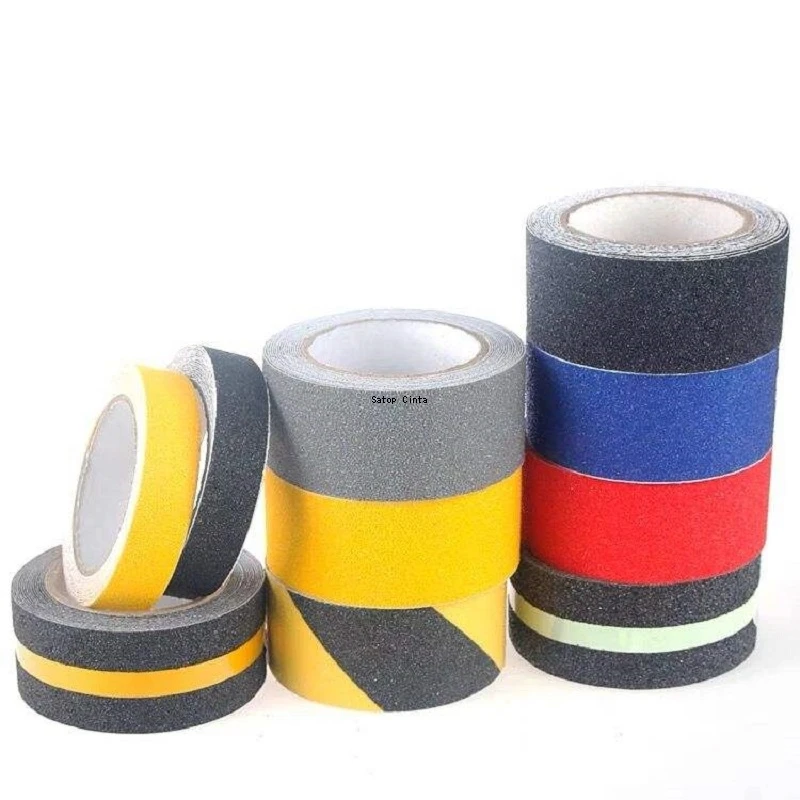 5cm*10m Anti Slip Strips White Red Yellow Blue Non-Slip Tapes Traction Grip Decal  Waterproof Adhesive Stickers For Stairs Steps