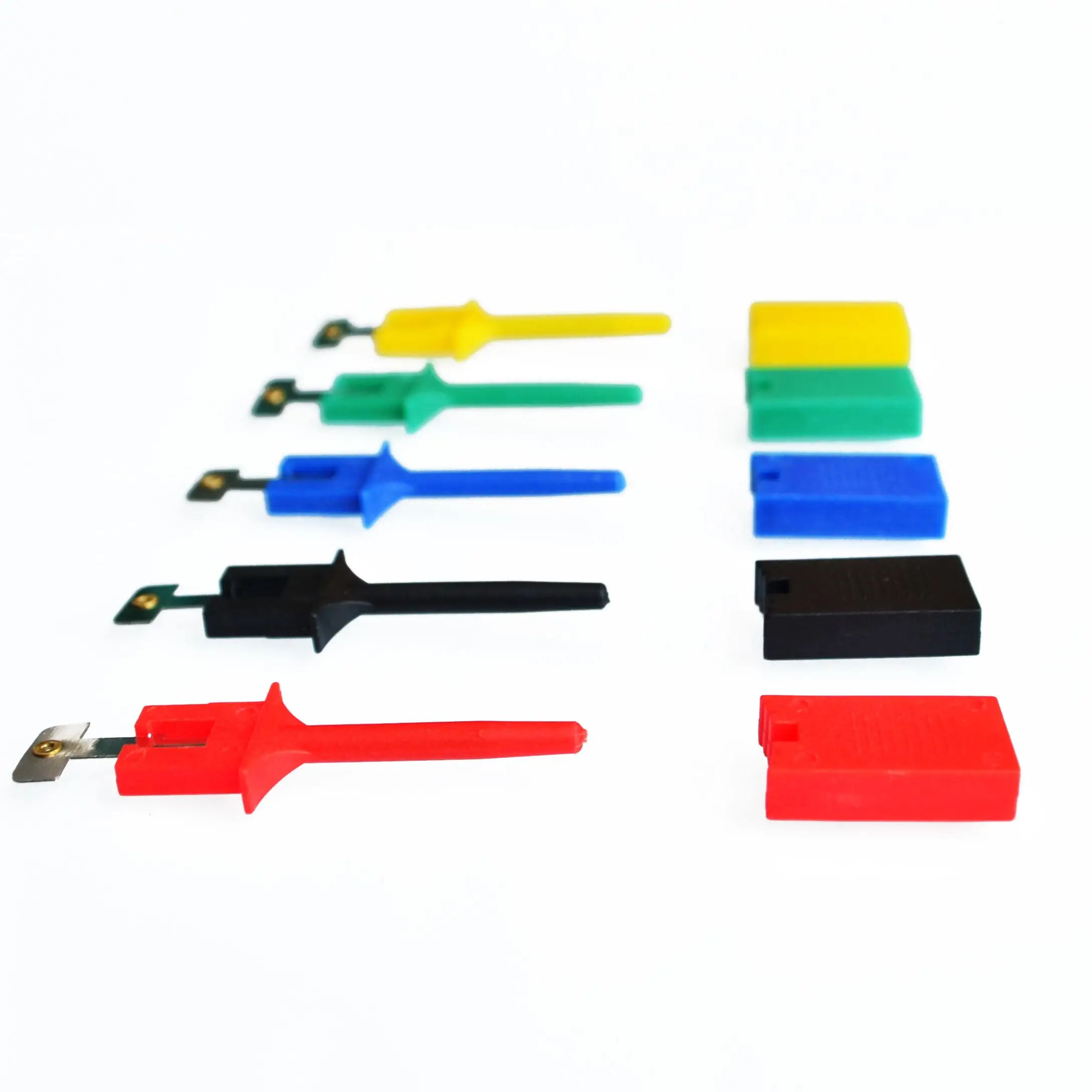 10pcs Test Hooks Clips for Logic Analyzers Logic Test Clip 5 Colors: Red Black Yellow Green Blue The two