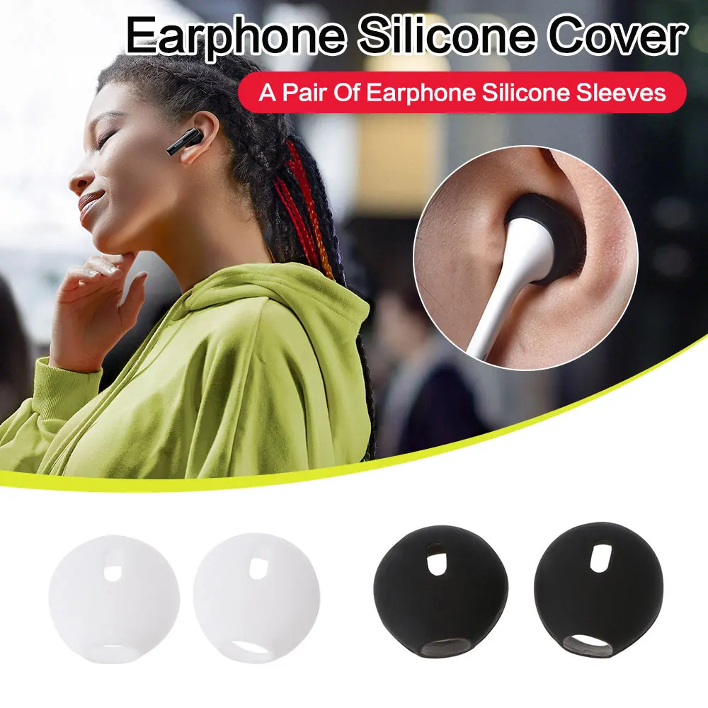 2PCS Soft Silicone Earphone Case Earbud Pads Earpads For IPhone Xiaomi Huawei In-Ear Earphone Tips Ear Caps Earphone Accessories