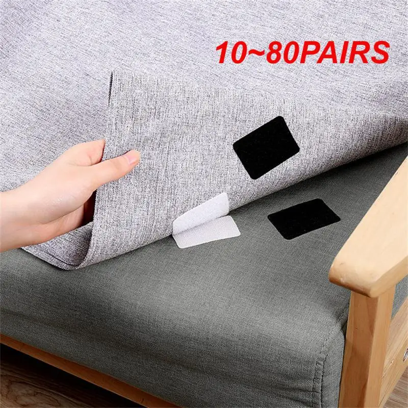 10~80PAIRS Fastener Dots Stickers Anti Slip Mat Pads Houseware Self Adhesive Hook Anti Slip Temperature