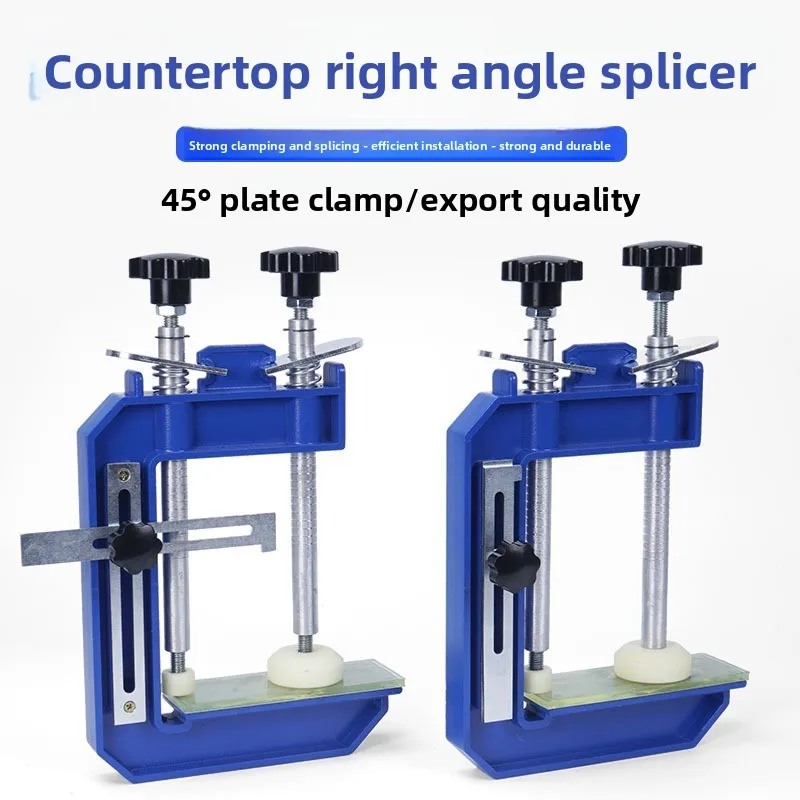clip marble quartz stone countertop water retaining 90 degree right angle splicing installation GF word fixture clamping device